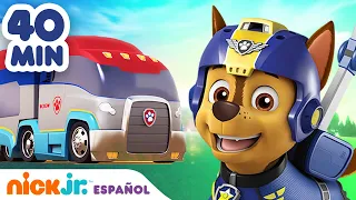 PAW Patrol | 40 MIN de los mejores rescates en los vehículos el PAW Patroller y el Patrullero Aéreo