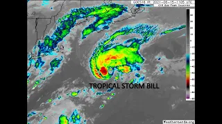 Latest on Tropical Storm Bill and other Atlantic Disturbances - 15th June 2021