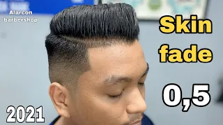 Cara mudah potong rambut skin fade 0,5 untuk pemula || full tutorial 2021