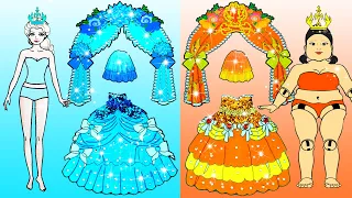 Vestir Muñecas De Papel | Ice And Fire Princess Wedding Dress Up | Woa Doll En Spanish