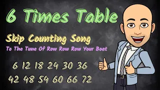 6 Times Table Song - Skip Counting By 6 - 6x Table Trick Hint for School Children