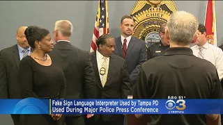 Tampa Police Sign Language Interpreter under arrested for fraud.