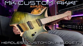 MK Custom "Akki" Headless 7 String Guitar - Big Sound on a Budget? (Hanák pickups)