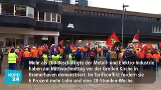 Bremerhaven: Metaller fordern mehr Lohn und drohen mit Streik