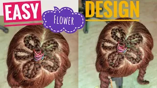 Flower braid hair tutorial || Simple Braids