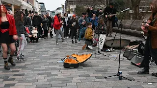 [4K] Mar 2022,( PART 6 /7 ) The Big Push Band Busking ,Brighton New Road, UK