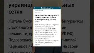 В Омске завели уголовное дело на мужчину, который оскорблял украинцев #новости