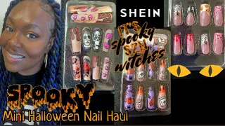 Press on nails | shein nails | Halloween nails | mini shein haul