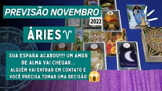 Previsão ÁRIES Novembro 2022♈: SUA ESPERA ACABOU😱💓CHEGADA DE UM AMOR/ UMA DECISÃO Previsão tarot