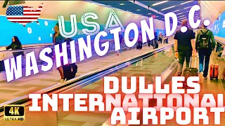 WASHINGTON D.C., USA 🇺🇸 – DULLES INTERNATIONAL AIRPORT – 4K WALK