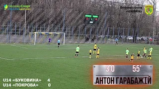 «Буковина» U14 — «Покрова» U14 4:0. Голи