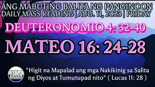 ANG MABUTING BALITA NG PANGINOON | AUG. 11, 2023 | DAILY MASS READING | ANG SALITA NG DIYOS | FSMJ