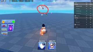 i met a hacker in blade ball... (he stopped?) || BLADE BALL ROBLOX