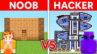 NOOB vs HACKER: I CHEATED in a Build Challenge (Minecraft)