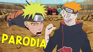 Naruto contra Pain y la invasión a Konoha | Parodia resumida