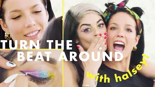 Halsey Gives Her MUA the Craziest Rainbow Eye You've Ever Seen  | Turn the Beat Around