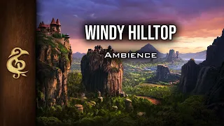 Windy Hilltop | Strong Breeze, Nature, Trees, Ambience | 1 Hour