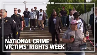 Louisville families, LMPD unit walk in solidarity during National Crime Victims' Rights Week