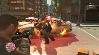 GTA IV 6 STAR POLICE CHASE / Combat Gameplay & Action Moments