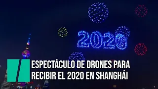 Shanghái recibe el 2020 con un espectáculo de drones que sustituye a la pirotecnia