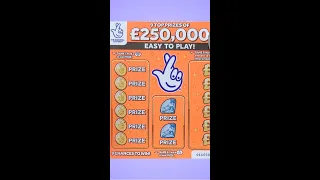 Scratchin' Shorts #202 - £250,000 EASY TO PLAY - National Lottery Scratchcard