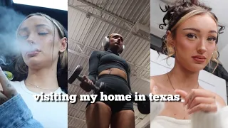 going back home to texas vlog | working out, shopping, family time, friendsgiving, etc.