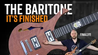 You can finally hear the completed guitar! Ep 6 | Building a Boutique Hollow Body Baritone Guitar -