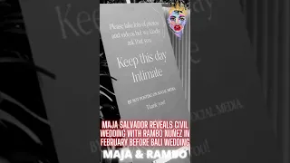 Maja Salvador reveals civil wedding with Rambo Nuñez in February before Bali wedding