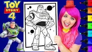 Coloring Toy Story 4 Buzz Lightyear Disney Pixar Coloring Page Prismacolor Markers | KiMMi THE CLOWN