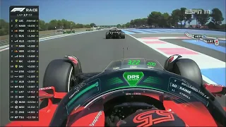 Carlos Sainz onboard overtake on Daniel Ricciardo French GP 2022