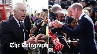 In full: King Charles and Prince William greet mourners in the queue to see the Queen's coffin