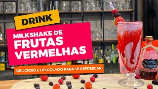 Aprenda a fazer um milkshake de frutas vermelhas sensacional 😍🥤