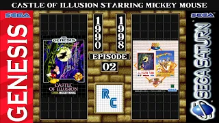 Sega Genesis Vs Sega Saturn - Castle Of Illusion Starring Mickey Mouse