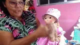 BONECA LAURINHA NOVO PROJETO , CABEÇA DE FUXICO CABELO ÚLTIMA PARTE...☝️