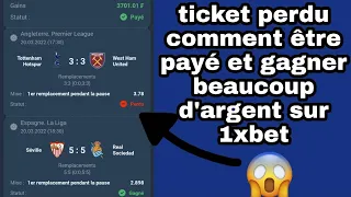 gagner beaucoup d'argent sur 1xbet en retirant l'argent d'un ticket perdu