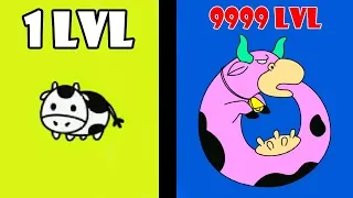 COW EVOLUTION Unlimited Gold Hack! MAX LEVEL Cow Development! Fastest Walkthrough in Cow Evolution