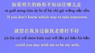 Would you be my wife ? 做我老婆好不好 ? (PIN YIN & ENG TRANSLATED LYRICS)