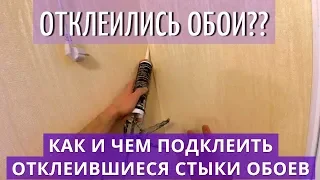 Как и Чем Подклеить Отклеившиеся Стыки Обоев. Винил, флизелин.