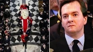 George Osborne moved to tears at Margaret Thatcher's funeral