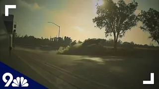 RAW: Car flies off highway, goes airborne