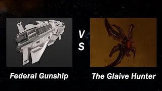 Elite Dangerous Odyssey... Federal Gunship VS Thargoid Glaive Hunter.
