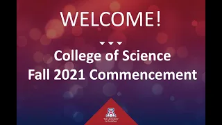 College of Science December 2021 Convocation Ceremony