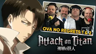 First time watching Attack on Titan reaction OVA No Regrets part 1 & 2 (Sub)