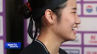 💦Sweat on An Se Young's hairband after seesaw battle between Tai Tzu Ying & her at Sudirman Cup｜안세영