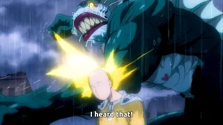 ワンパンマン - Deep Sea King smashed Saitama's head and the bald saint's one-shot ending.
