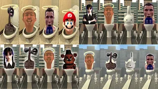 Mix Skibidi Toilet - ORIGINAL vs OTAMATONE vs SIREN HEAD vs SIUUU vs SUPER MARIO vs WEDNESDAY ADDAMS