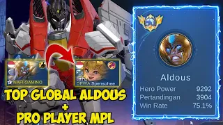 GA Nyangka TOP GLOBAL ALDOUS solo rank bisa gendong PRO PLAYER esport mpl - mobile legends