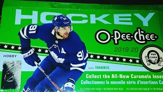 opening a box of 2019-20 O-pee-chee Hockey cards alot of rookies and Inserts