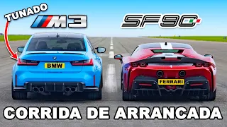 BMW M3 de 750cv vs Ferrari SF90: CORRIDA DE ARRANCADA