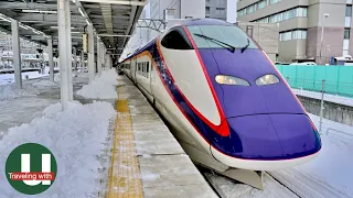 Tremendous snowfall! Going to Tokyo by Shinkansen through heavy snowfall region in Japan🇯🇵